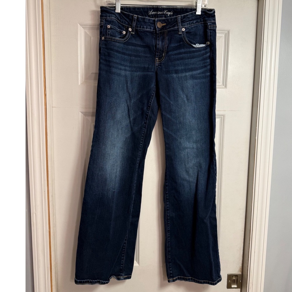 American Eagle Favorite Boyfriend Dark Wash Stretch Jeans Size 12 Regular